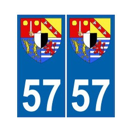 57 Moselle autocollant plaque blason armoiries stickers département