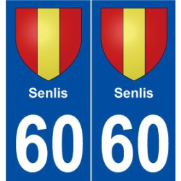 60 Senlis blason autocollant plaque stickers ville