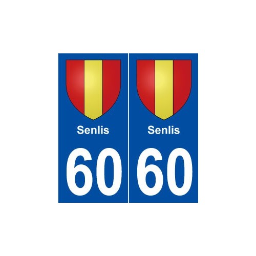60 Senlis blason autocollant plaque stickers ville