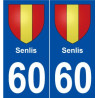 60 Senlis blason autocollant plaque stickers ville
