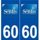 60 Senlis logo autocollant plaque stickers ville