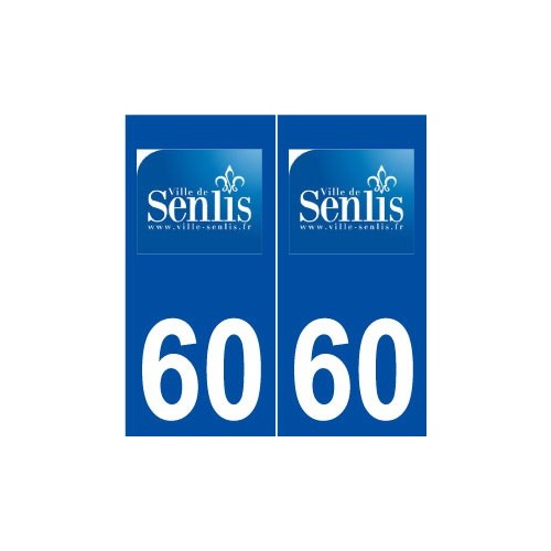 60 Senlis logo autocollant plaque stickers ville
