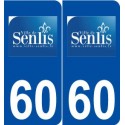 60 Senlis logo autocollant plaque stickers ville