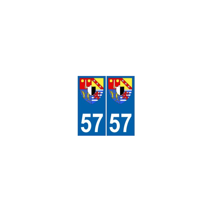 57 Moselle autocollant plaque blason armoiries stickers département