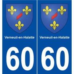 60 Verneuil-en-Halatte blason autocollant plaque stickers ville