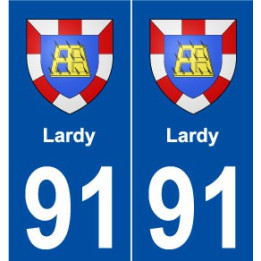 91 Lardy blason autocollant plaque stickers ville