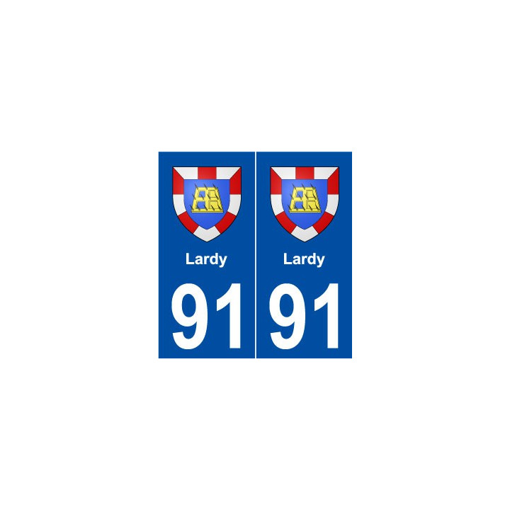 91 Lardy blason autocollant plaque stickers ville
