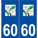 60 Verneuil-en-Halatte logo autocollant plaque stickers ville