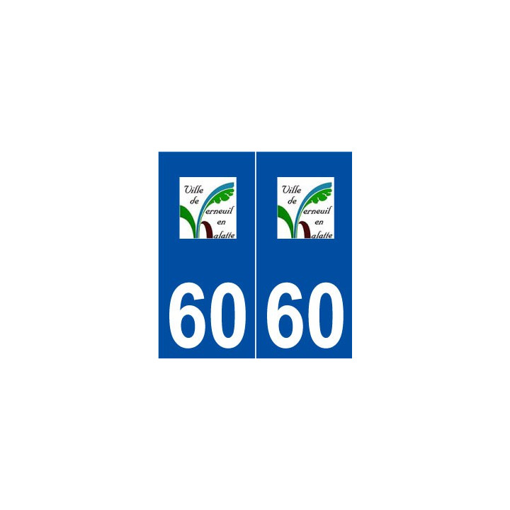 60 Verneuil-en-Halatte logo autocollant plaque stickers ville