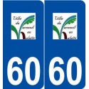 60 Verneuil-en-Halatte logo autocollant plaque stickers ville