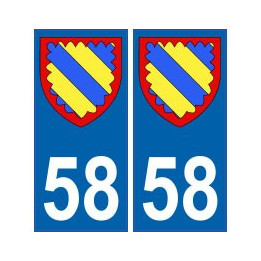 58 Nièvre autocollant plaque blason armoiries stickers département