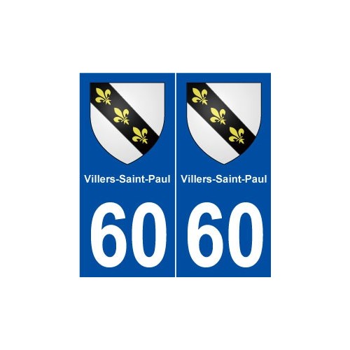 60 Villers-Saint-Paul blason autocollant plaque stickers ville
