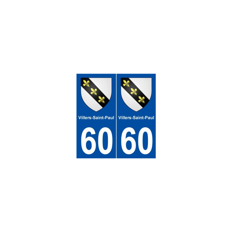 60 Villers-Saint-Paul blason autocollant plaque stickers ville