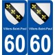 60 Villers-Saint-Paul blason autocollant plaque stickers ville