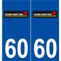 60 Villers-Saint-Paul logo autocollant plaque stickers ville