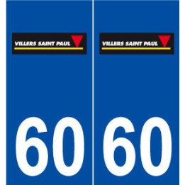 60 Villers-Saint-Paul logo autocollant plaque stickers ville