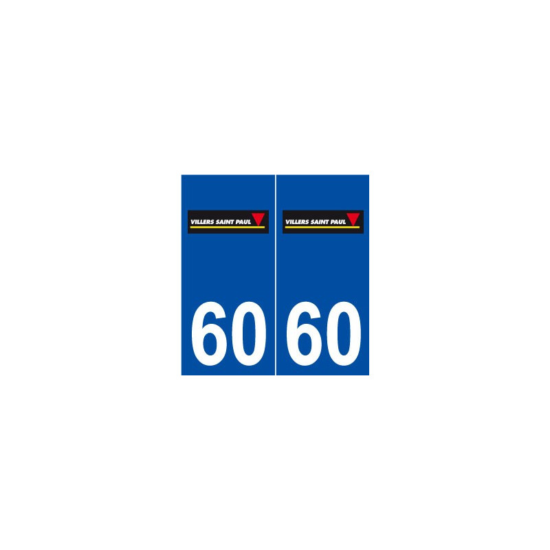 60 Villers-Saint-Paul logo autocollant plaque stickers ville