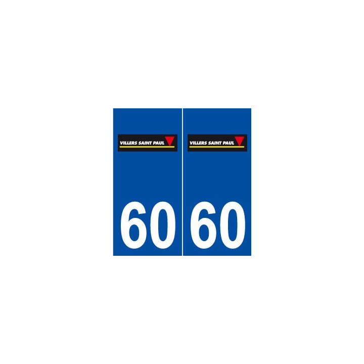 60 Villers-Saint-Paul logo autocollant plaque stickers ville