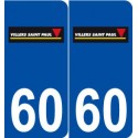 60 Villers-Saint-Paul logo autocollant plaque stickers ville