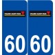 60 Villers-Saint-Paul logo autocollant plaque stickers ville