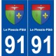 91 Le Plessis-Pâté blason autocollant plaque stickers ville