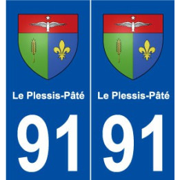 91 Le Plessis-Pâté blason autocollant plaque stickers ville