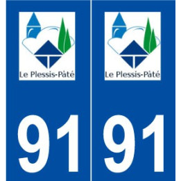 91 Le Plessis-Pâté logo autocollant plaque stickers ville