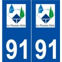 91 Le Plessis-Pâté logo autocollant plaque stickers ville