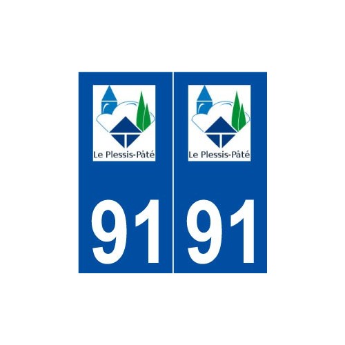 91 Le Plessis-Pâté logo autocollant plaque stickers ville