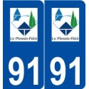 91 Le Plessis-Pâté logo autocollant plaque stickers ville