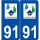 91 Le Plessis-Pâté logo autocollant plaque stickers ville