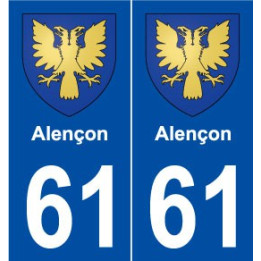 61 Alençon blason autocollant plaque stickers ville
