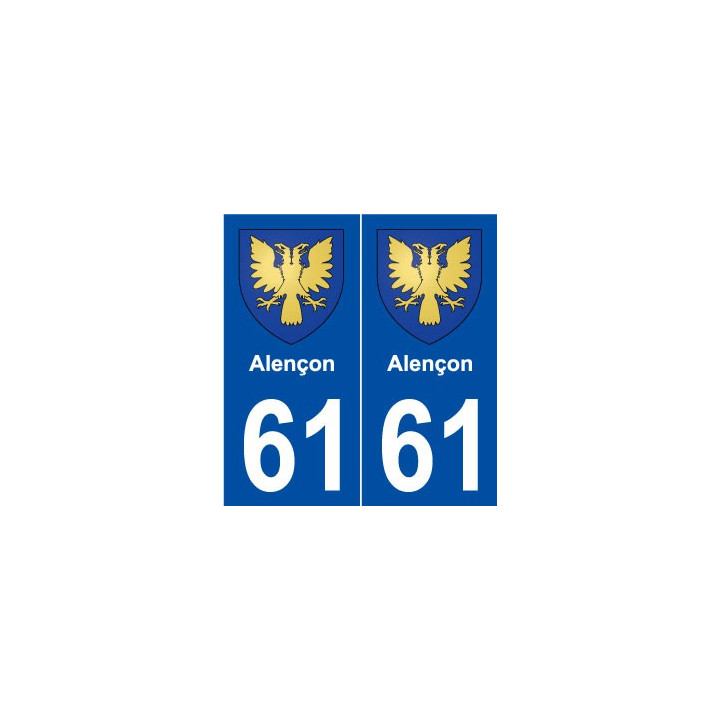 61 Alençon blason autocollant plaque stickers ville