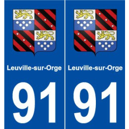 91 Leuville-sur-Orge blason autocollant plaque stickers ville