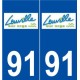 91 Leuville-sur-Orge logo autocollant plaque stickers ville