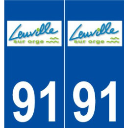 91 Leuville-sur-Orge logo autocollant plaque stickers ville