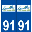 91 Leuville-sur-Orge logo autocollant plaque stickers ville