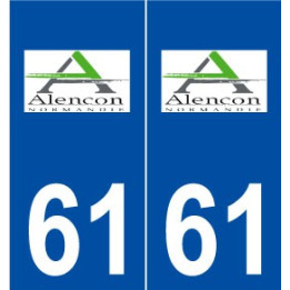 61 Alençon logo autocollant plaque stickers ville