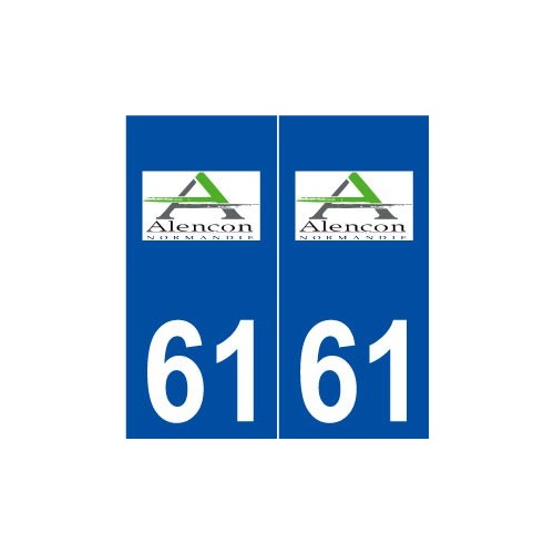 61 Alençon logo autocollant plaque stickers ville