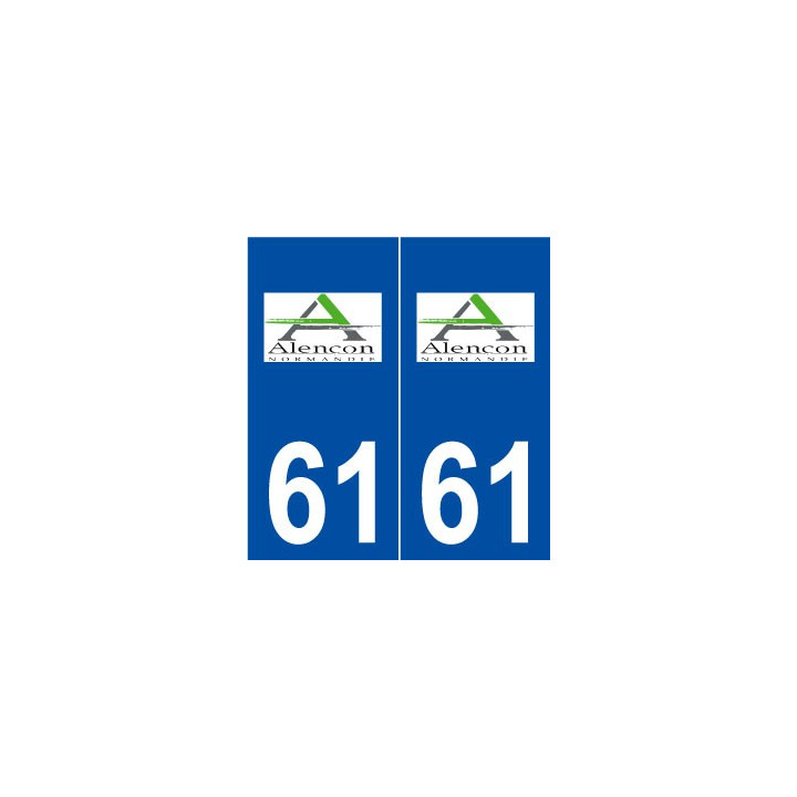61 Alençon logo autocollant plaque stickers ville