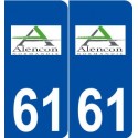 61 Alençon logo autocollant plaque stickers ville