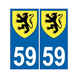 59 Nord autocollant plaque blason armoiries stickers département