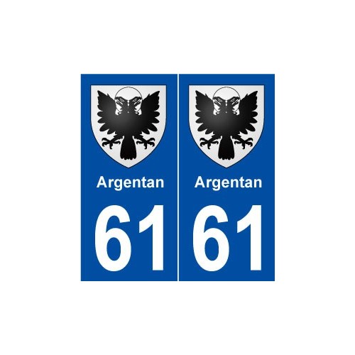 61 Argentan blason autocollant plaque stickers ville