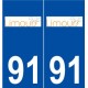91 Limours logo autocollant plaque stickers ville