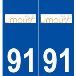 91 Limours logo autocollant plaque stickers ville