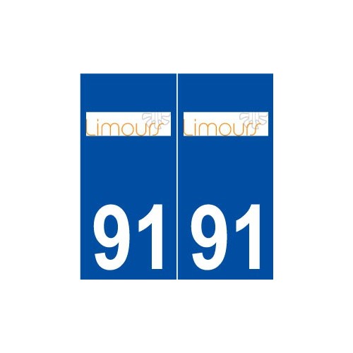 91 Limours logo autocollant plaque stickers ville