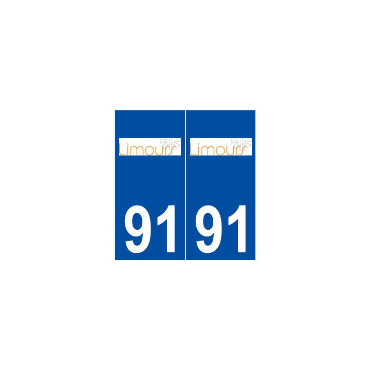 91 Limours logo autocollant plaque stickers ville