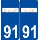 91 Limours logo autocollant plaque stickers ville