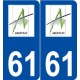 61 Argentan logo autocollant plaque stickers ville