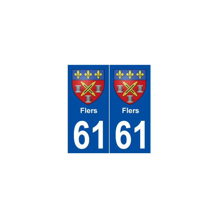 61 Flers blason autocollant plaque stickers ville